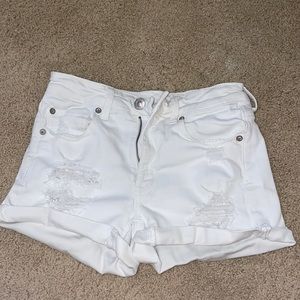 American Eagle White jean shorts extra stretch